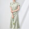 Embossed jacquard retro cheongsam dress