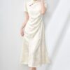Embossed jacquard retro cheongsam dress