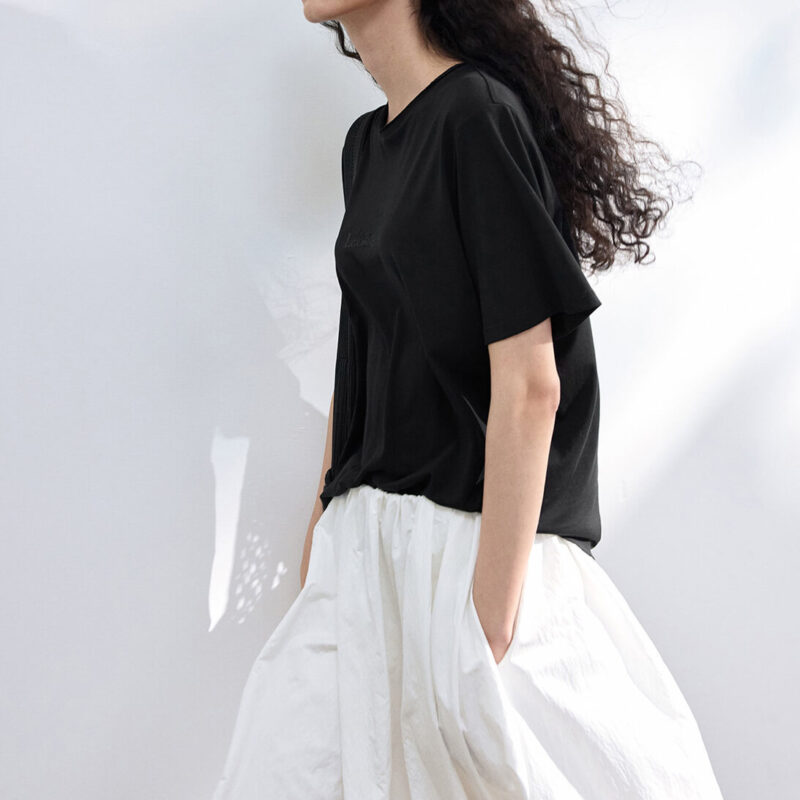 Embroidered Printed Cotton T shirt 2