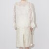 Embroidered jacquard bell sleeve shirt and tank top