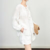 Embroidered long sleeved tie top 10