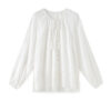 Embroidered long sleeved tie top 11