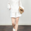 Embroidered long sleeved tie top 5
