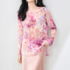 Exquisite Cutwork Georgette Round-neck Shirt