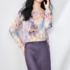 Exquisite Cutwork Georgette Round-neck Shirt