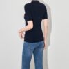 Fashion Lapel Flamingo Embroidered Short Sleeve knit top