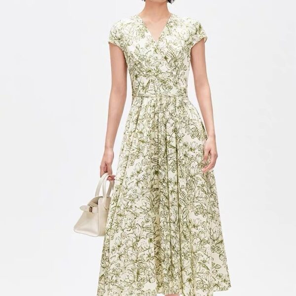 Fashion print slim dress ww