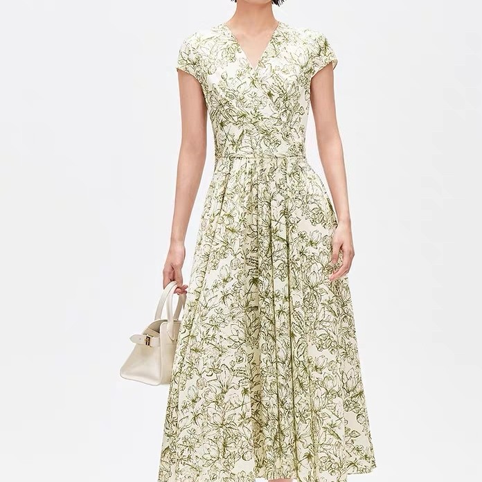 Fashion print slim dress