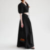 Fashionable Back Tie Long Skirt Two Piece Set