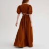Fashionable Back Tie Long Skirt Two Piece Set