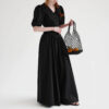 Fashionable Back Tie Long Skirt Two Piece Set