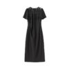 Fashionable black lace splicing slim dress