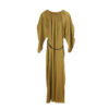 French Style Satin Lazy-style Short Sleeved Side Slit Dress