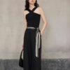 French-style Halter Neck Off-the-shoulder Knitted Camisole