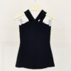 French-style Halter Neck Off-the-shoulder Knitted Camisole