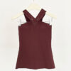 French-style Halter Neck Off-the-shoulder Knitted Camisole