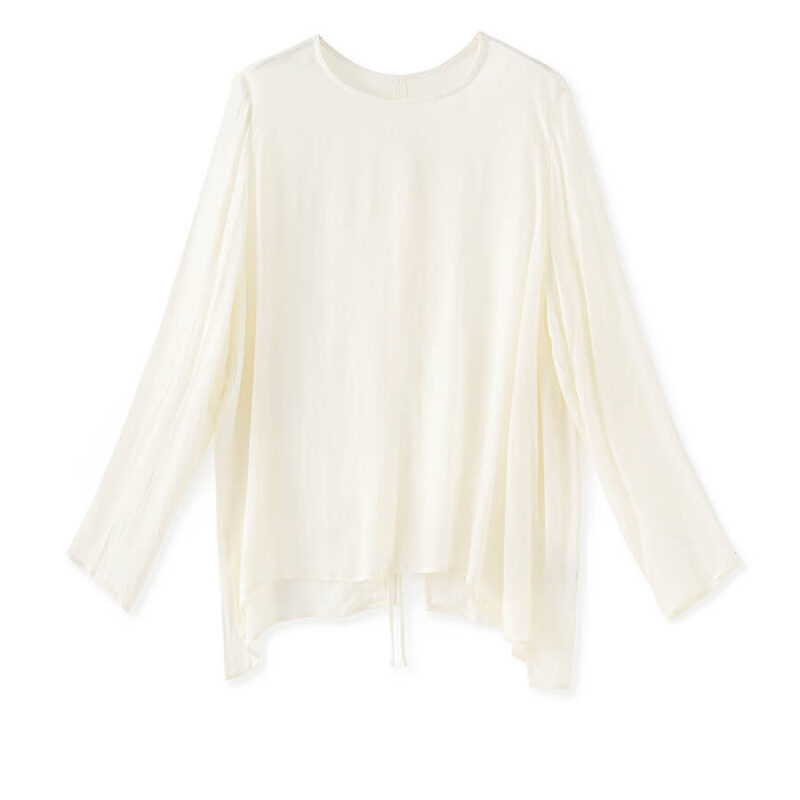 Georgette Chiffon Jacquard Lace Slit Top