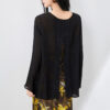 Georgette Chiffon Jacquard Lace Slit Top