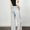 Gray straight leg wide leg jeans with contrasting sides 1