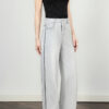Gray straight leg wide leg jeans with contrasting sides 4
