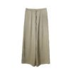 Green Drawstring Satin High-waisted Wide-leg Trousers