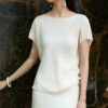 Green Silk Boat Neck Top 6