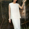 Green Silk Boat Neck Top 8
