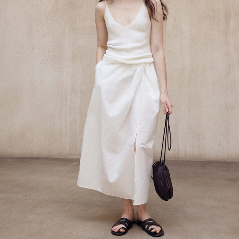 H shaped Irregular Twisted Slit Skirt 1
