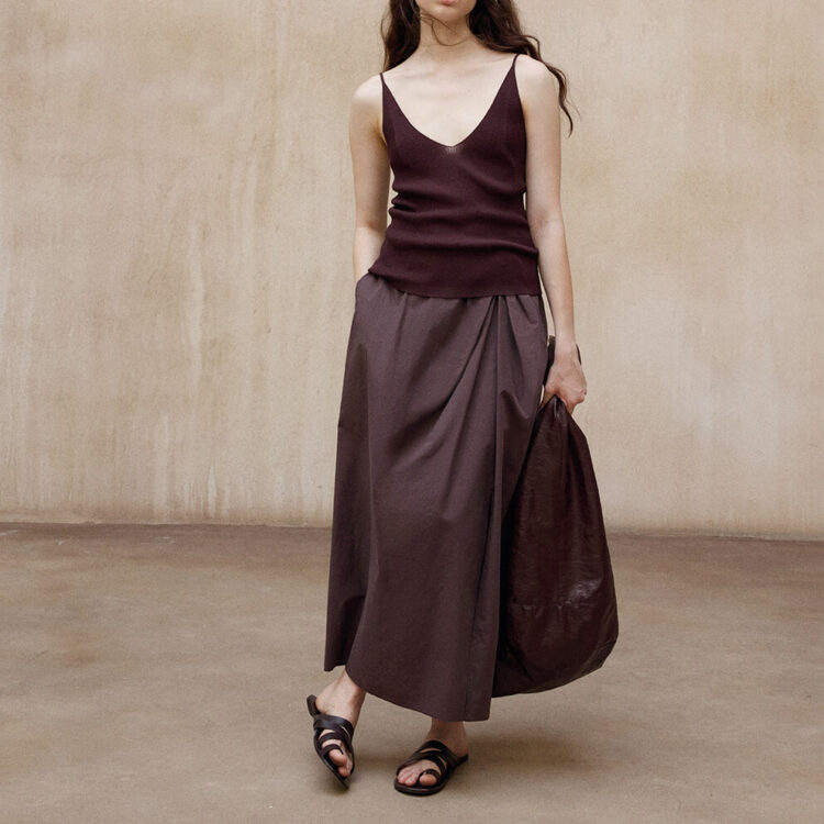 H-shaped Irregular Twisted Slit Skirt