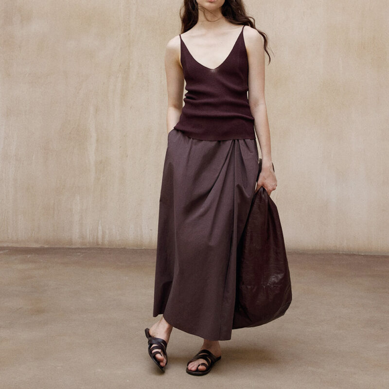 H shaped Irregular Twisted Slit Skirt 10