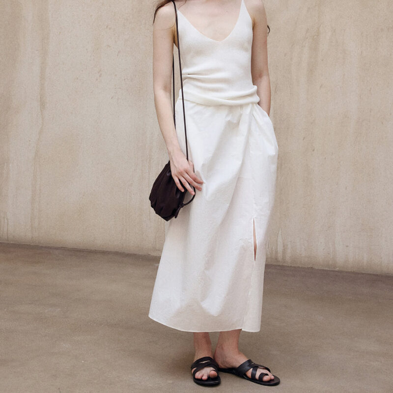 H shaped Irregular Twisted Slit Skirt 2