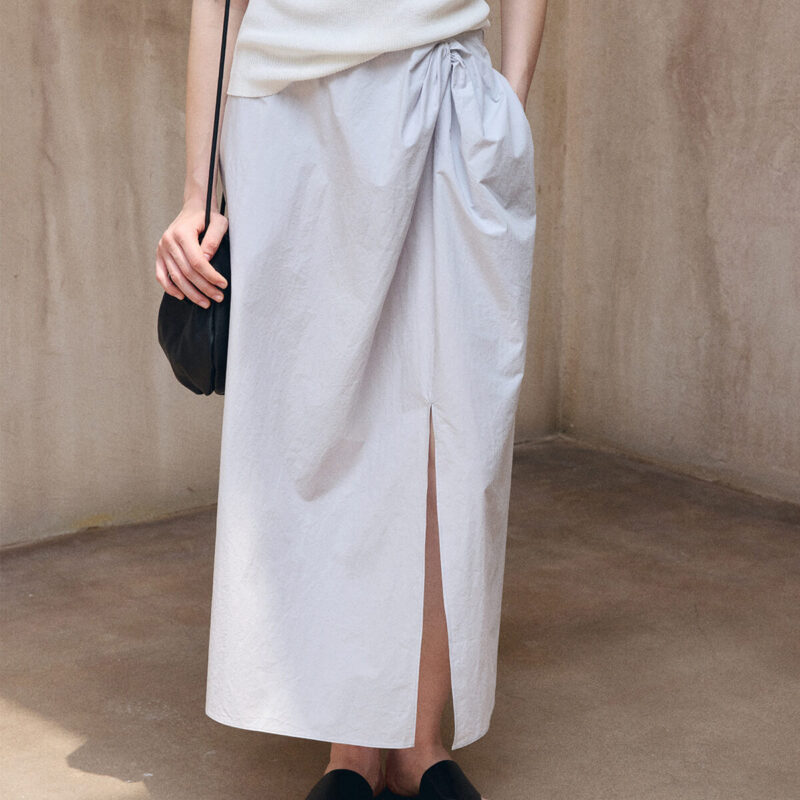 H shaped Irregular Twisted Slit Skirt 5