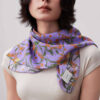 Hand-Rolled Fresh Floral Mulberry Silk Square Scarf