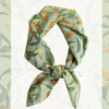 Hand-Rolled Fresh Floral Mulberry Silk Square Scarf