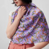 Hand-Rolled Fresh Floral Mulberry Silk Square Scarf
