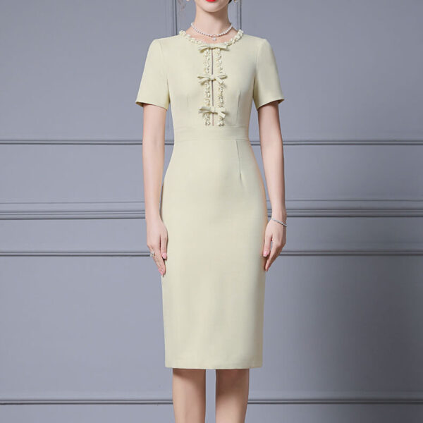 Hand beaded Bow Slim Dress 4
