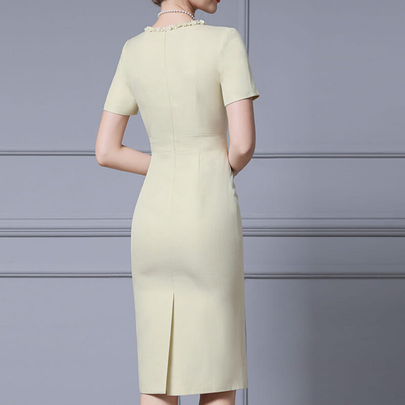 Hand beaded Bow Slim Dress 5