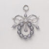 Handmade Beaded Bow Snowflake Pendant Phone Chain Bag Hanging 2