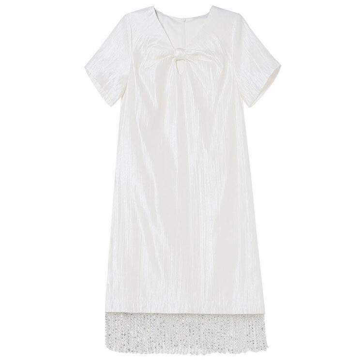 Handmade Beaded Tassel A-Line Mini Dress