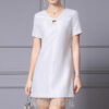 Handmade Beaded Tassel A Line Mini Dress 4