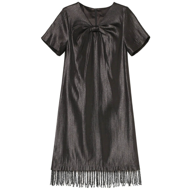 Handmade Beaded Tassel A Line Mini Dress 7