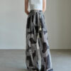 High-waisted Beaded Flowing Loose Wide-leg Pants
