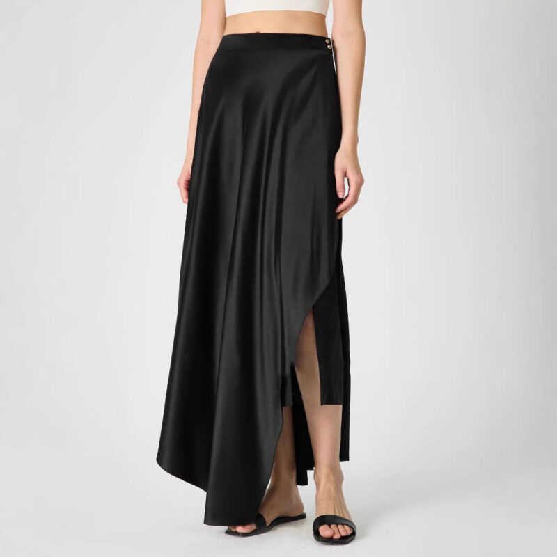 High-waisted Casual Irregular Side Slit Skirt