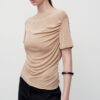 Imitation Acetate Knitted Short-sleeved T-shirt