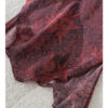 Irregular Color-blocking Print Tie Waist Silk Shirt