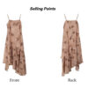 Irregular Tencel Holiday Style Sling Dress
