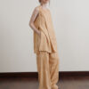 Irregular Tie-dye Jacquard Linen Vest