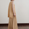 Irregular Tie-dye Jacquard Linen Vest
