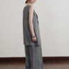 Irregular Tie-dye Jacquard Linen Vest
