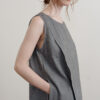 Irregular Tie-dye Jacquard Linen Vest